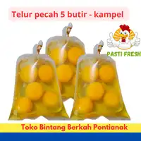 Telur Ayam Pecah (5 Butir per Kantong)